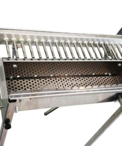 Automatic Rotisserie Grill for 20 Short Skewers | Portable Charcoal BBQ