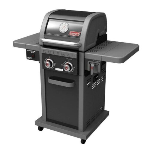 Coleman Revolution 2-Burner Barbecue w/Folding Shelves Black GLOSS